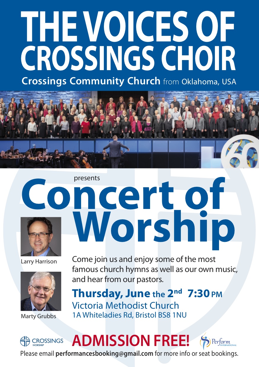 Poster for Voices of Crossings Choir Concert in Bristol