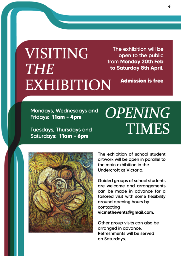 Poster with details of the Articles of Faith Exhibition