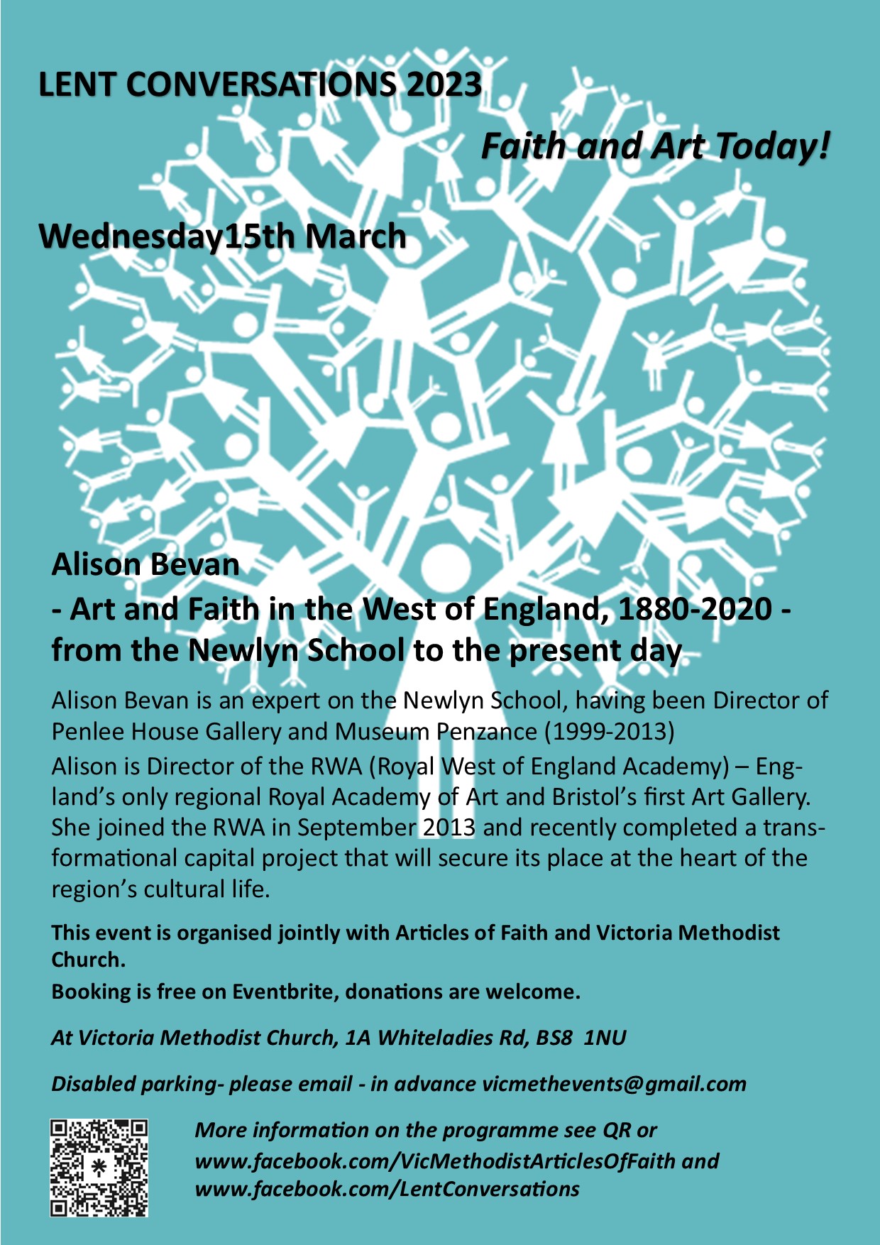 Lent Conversations: Alison Bevan Flyer